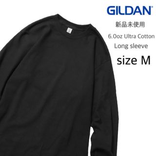 ギルタン(GILDAN)の【ギルダン】新品未使用 ウルトラコットン 無地 長袖Tシャツ ブラック M(Tシャツ/カットソー(七分/長袖))