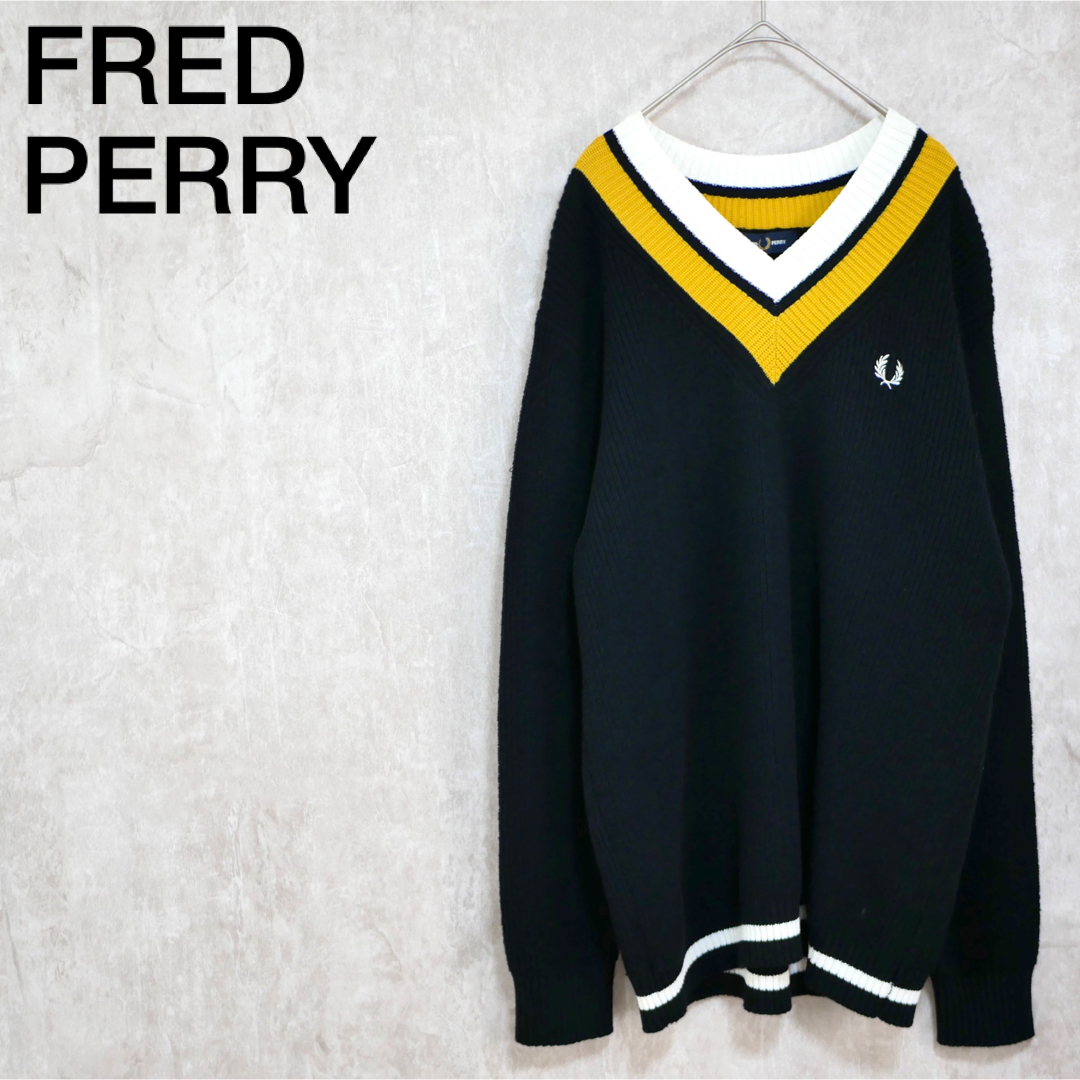 FRED PERRY Tilden Knit Sweater Black
