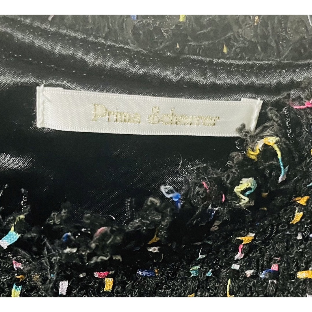 Prima Scherrer(プリマシェレル)のプリマシェレル ツイード ワンピース ブラック レディースのワンピース(ひざ丈ワンピース)の商品写真