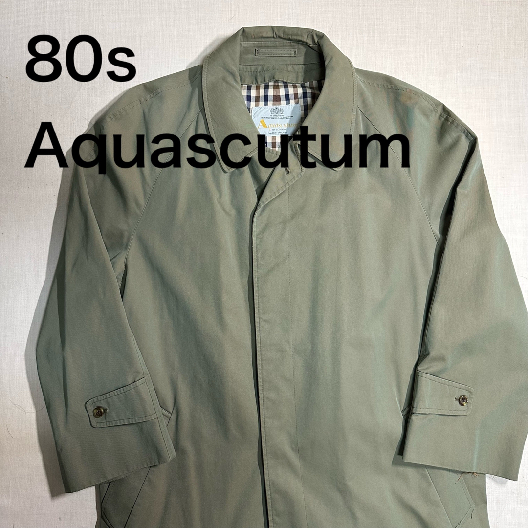 【極美品】Aquascutum ダウンライナー付フィールドコート 裏地チェック