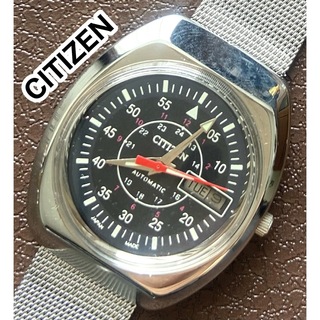 ヴィンテージ CITIZEN 腕時計 メンズ 機械式自動巻き シチズン ブラック