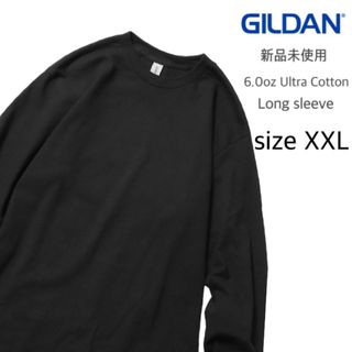 ギルタン(GILDAN)の【ギルダン】新品未使用 ウルトラコットン 無地 長袖Tシャツ ブラック XXL(Tシャツ/カットソー(七分/長袖))