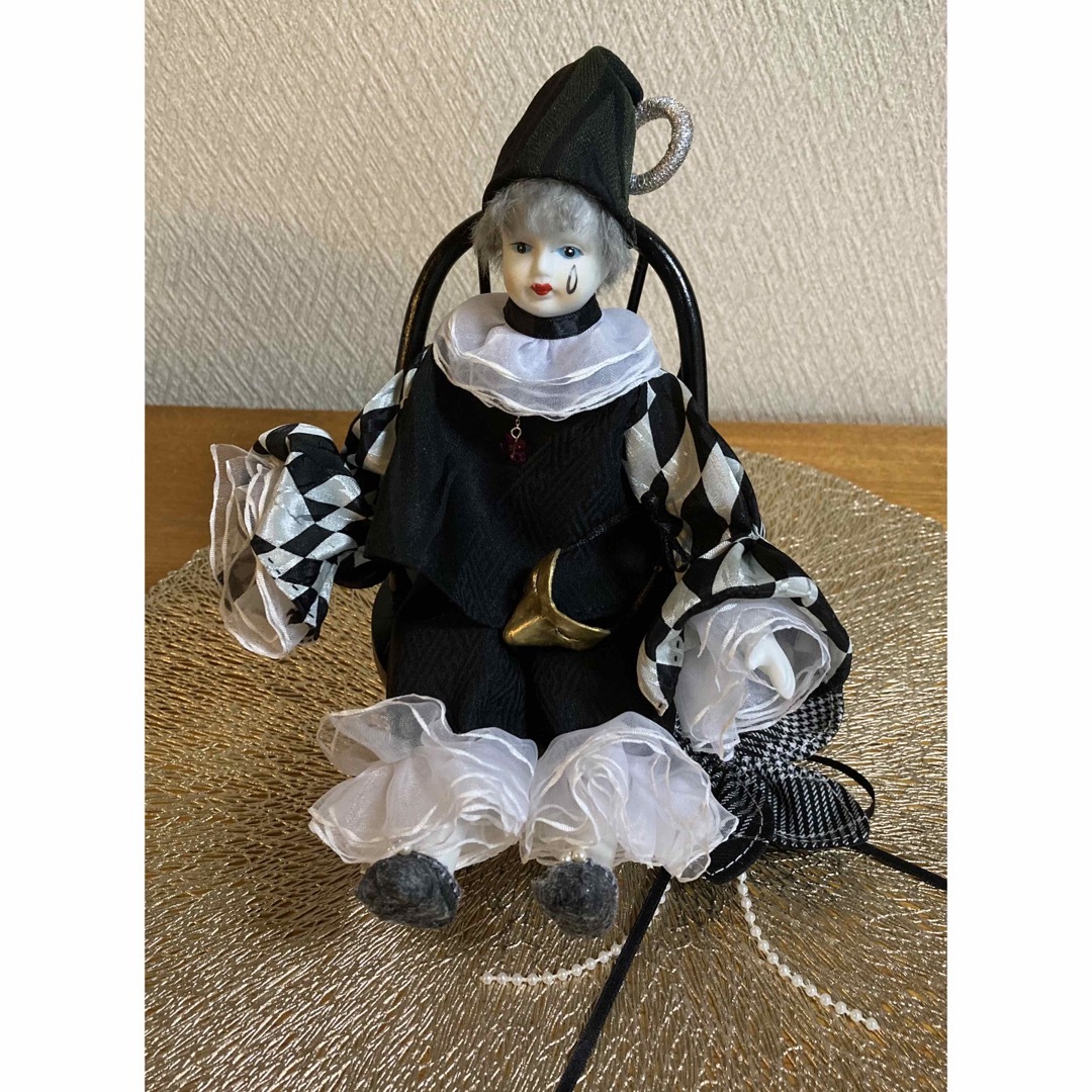 ピエロ 人形 doll (ビスクドール ポーセリンドール レトロ アンティーク) | フリマアプリ ラクマ