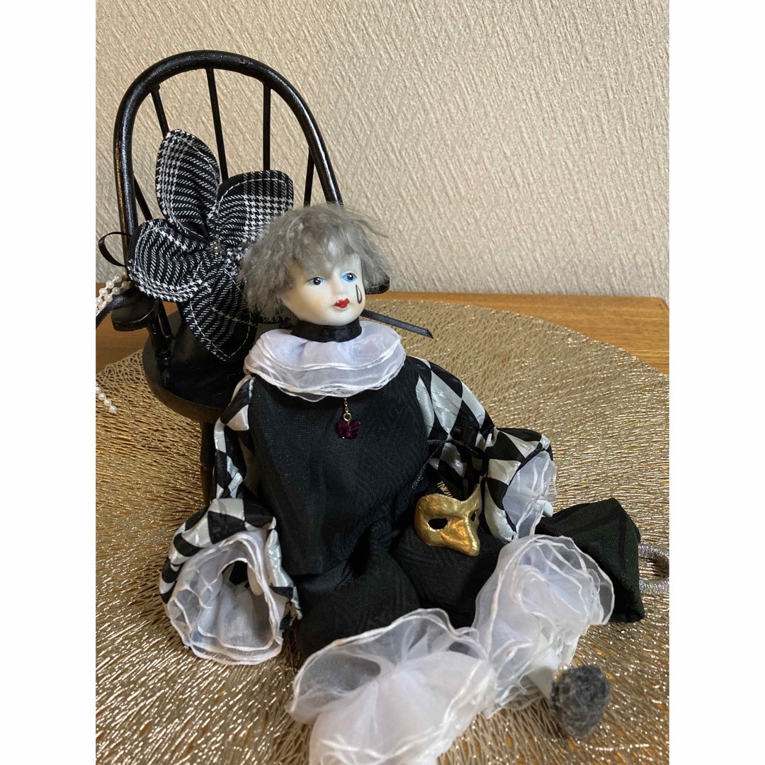 ピエロ 人形 doll (ビスクドール ポーセリンドール レトロ アンティーク)