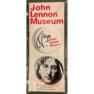 【未使用】「John Lennon Museum」缶バッジ (×2個入り)(ミュージシャン)