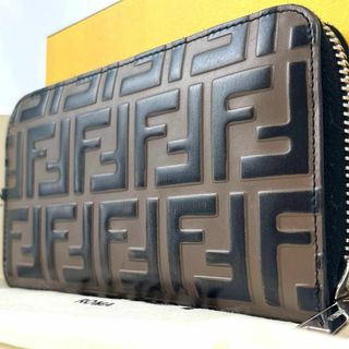 美品✨FENDI フェンディ バグズアイ モンスター 長財布 ブラック ラウンド