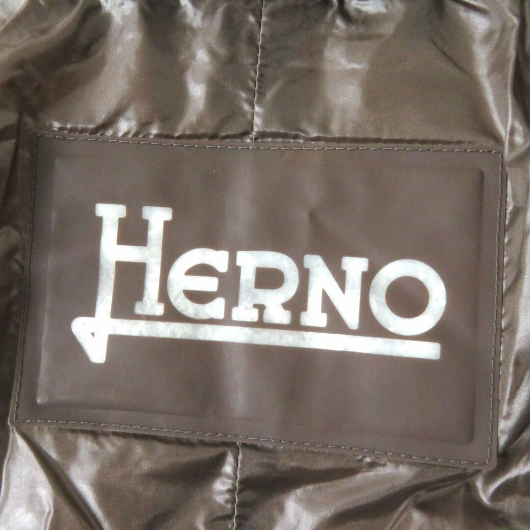 良品◎正規品 HERNO ヘルノ LAVJAP 21236-DP-12017-8700 レディース ハイネック ジップアップ ダウンジャケット ブラウン 茶 42　m14-st30323-181