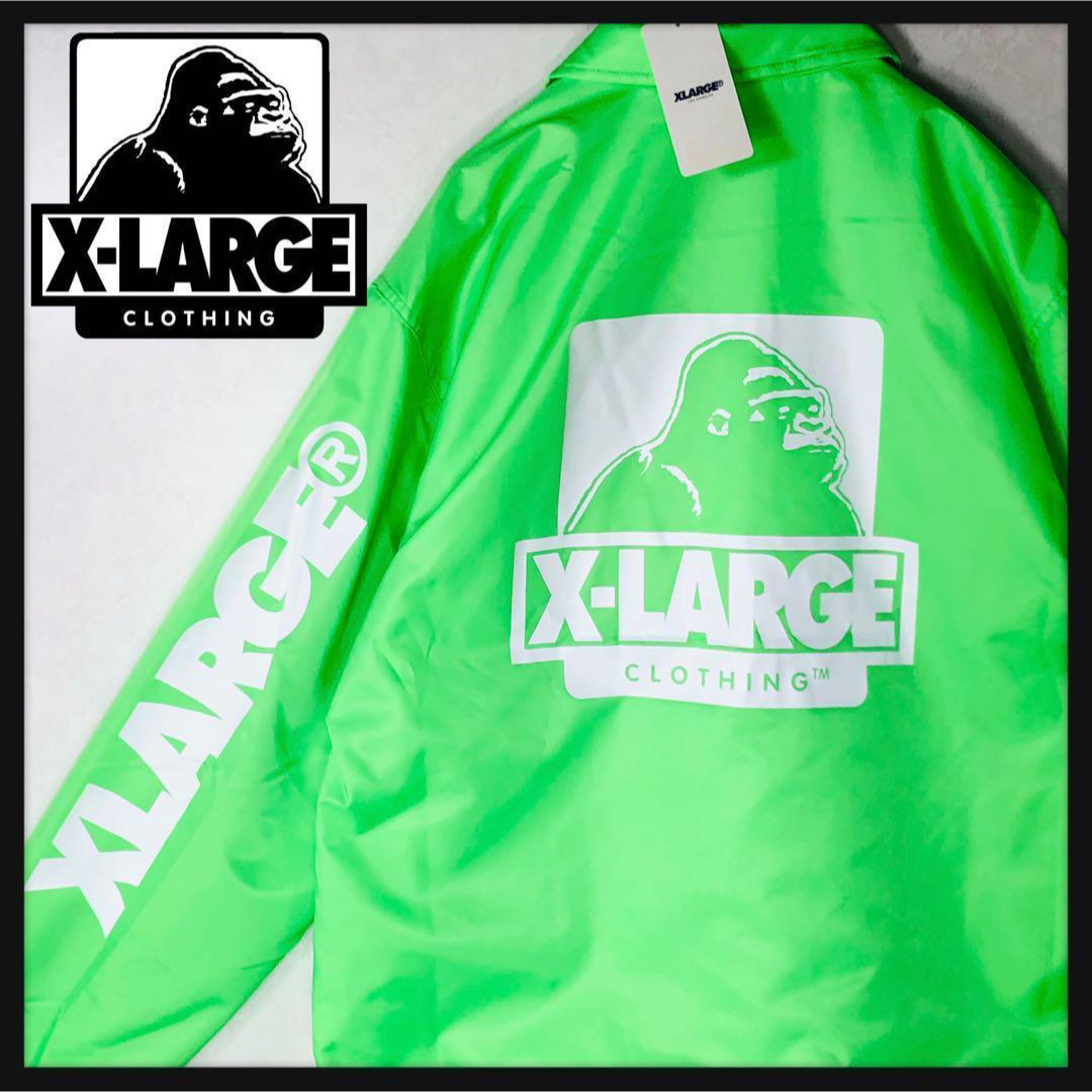 【新品 タグ付き】XLARGE エクストララージ バックロゴ コーチジャケット