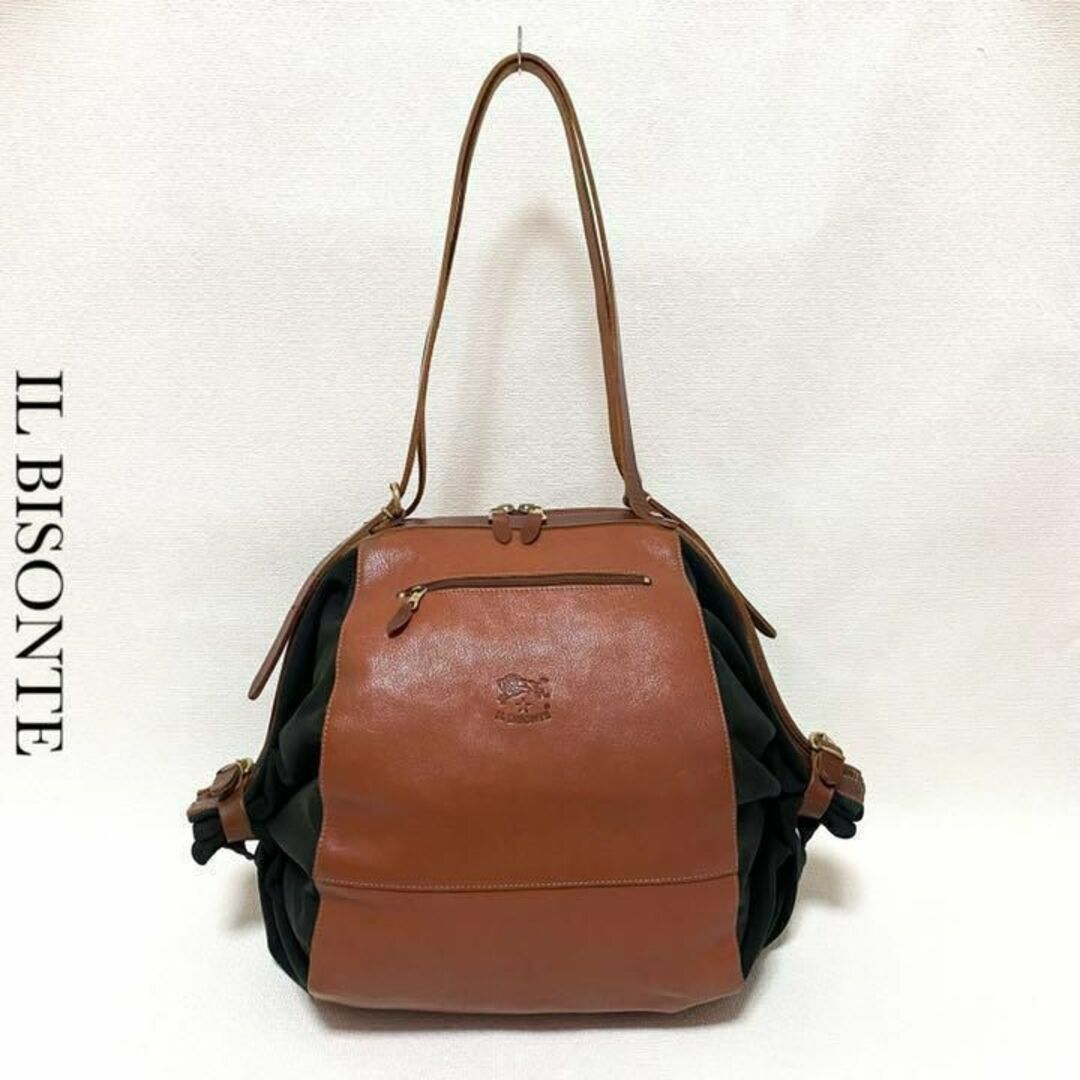 IL BISONTE(イルビゾンテ)の【定価6.3万】IL BISONTE ショルダー トートバッグ 美品 レディースのバッグ(ショルダーバッグ)の商品写真
