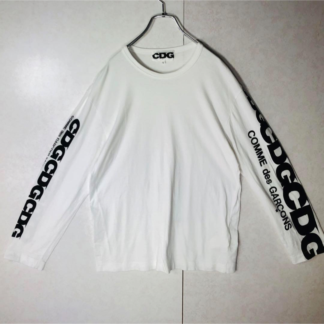 COMME des GARCONS(コムデギャルソン)の【人気デザイン】コムデギャルソン CDGロゴ ロングスリーブTシャツ Lサイズ メンズのトップス(Tシャツ/カットソー(七分/長袖))の商品写真