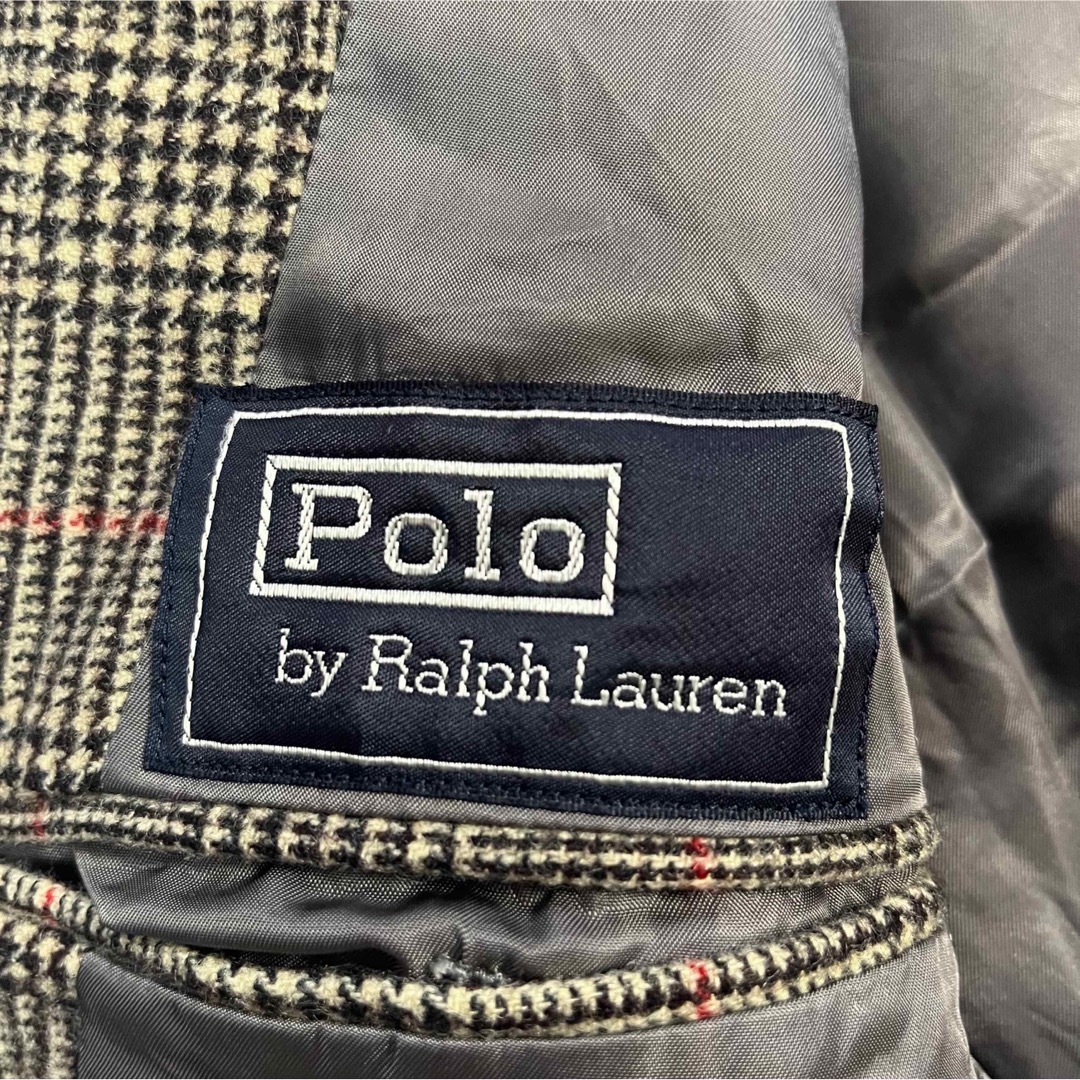 POLO RALPH LAUREN(ポロラルフローレン)のラルフローレン 千鳥格子 チェック柄 ウール テーラードジャケット ツイード メンズのジャケット/アウター(テーラードジャケット)の商品写真
