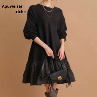 Apuweiser-riche - アプ♡袖ファーリボンワンピースの通販 by so