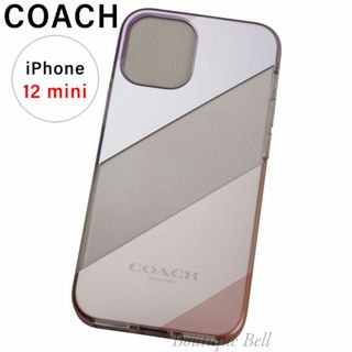 コーチ(COACH)の【コーチ】メタリック ダイアゴナルストライプ iPhone12mini ケース(iPhoneケース)