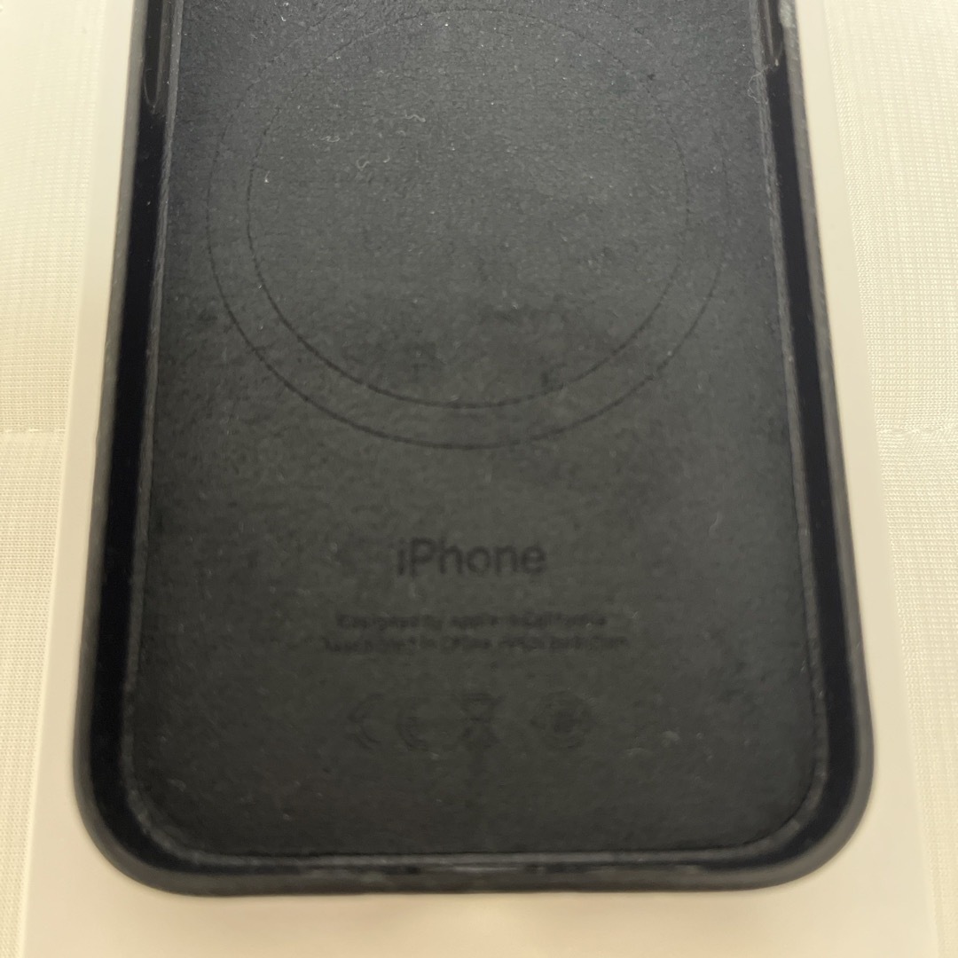 Apple - iPhone13 mini レザーケース ミッドナイト 黒 純正の Apple - iPhone13 mini レザーケース ミッドナイト 黒 純正の