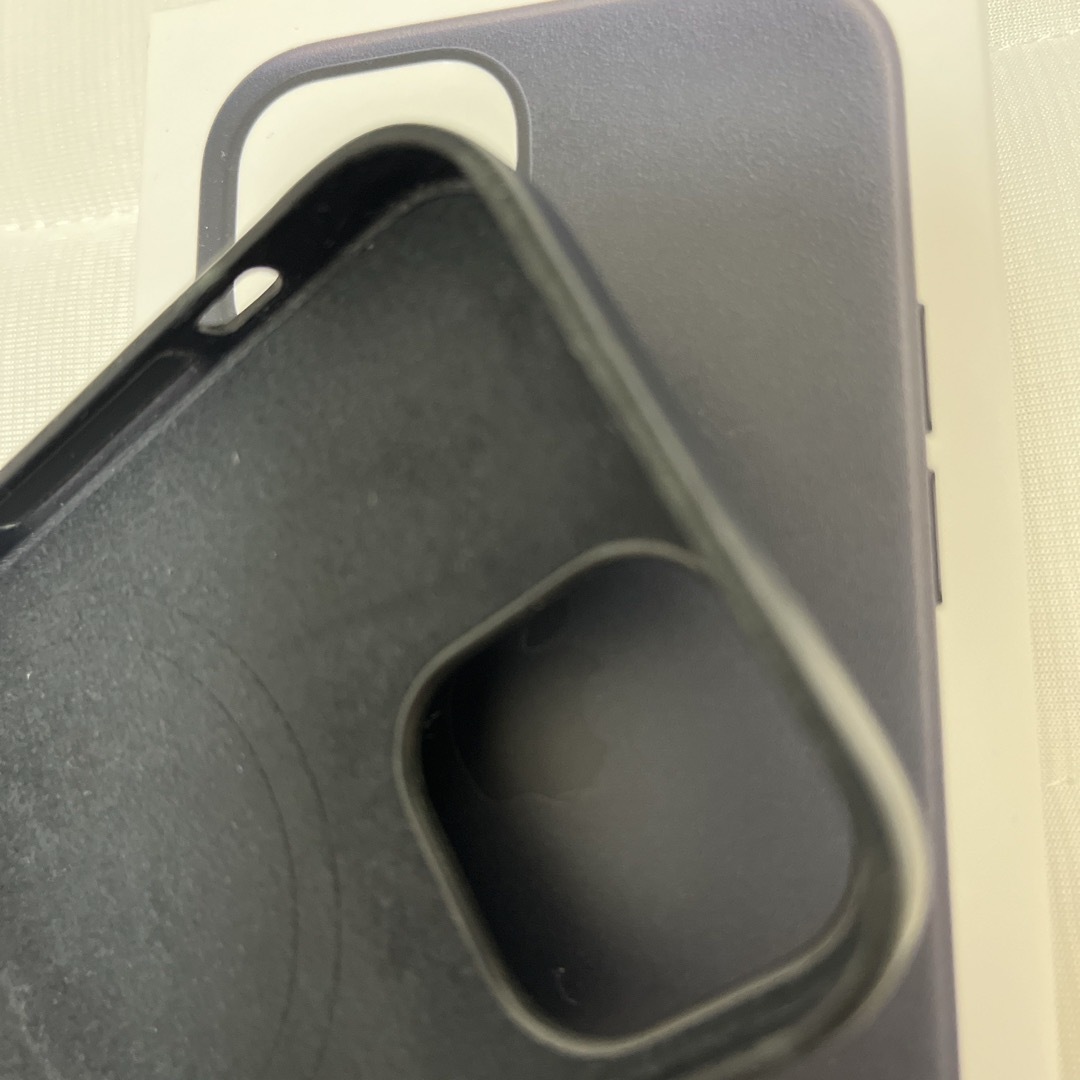 Apple - iPhone13 mini レザーケース ミッドナイト 黒 純正の Apple - iPhone13 mini レザーケース ミッドナイト 黒 純正の