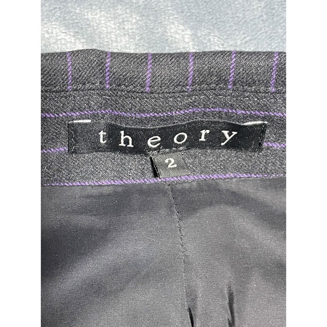 theory(セオリー)のTheory セオリー テーラードジャケット 紺ブレ ストライプ サイズM レディースのジャケット/アウター(テーラードジャケット)の商品写真