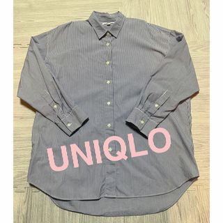 ユニクロ(UNIQLO)のユニクロ ストライプ オーバーサイズシャツ 長袖 綿 イージーケア(シャツ/ブラウス(長袖/七分))