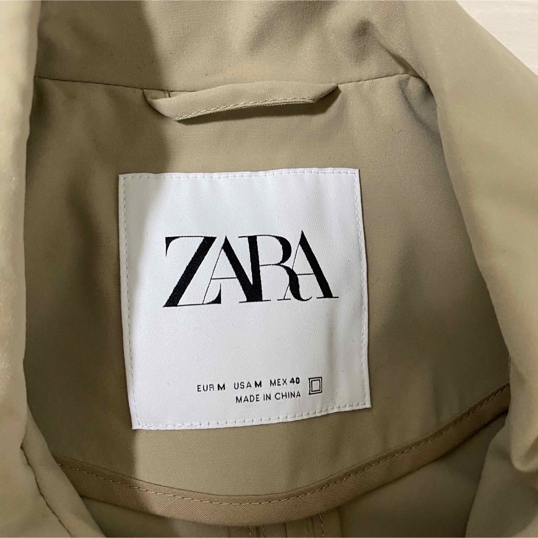 ZARA ステンカラーコート　ベージュ