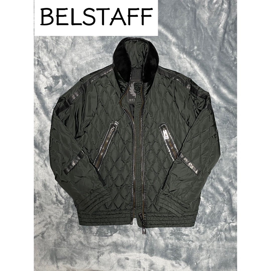 BELSTAFF(ベルスタッフ)のBELSTAFF ベルスタッフ キルティングジャケット ファー付き ライダース メンズのジャケット/アウター(ライダースジャケット)の商品写真