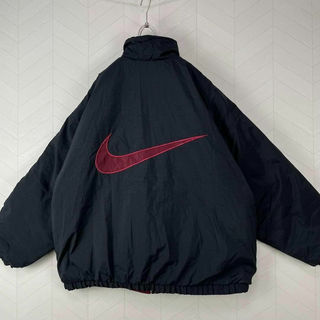 NIKE - 超激レア90s 中綿 ナイロンジャケット リバーシブル デカロゴ