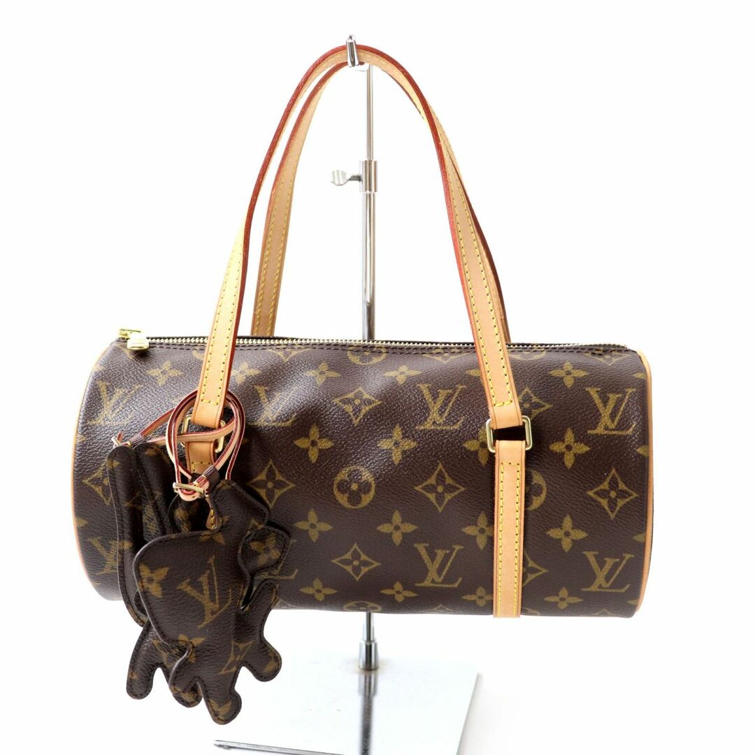 極美品◎フランス製 LOUIS VUITTON ルイヴィトン M40266 パピヨン26 ハンドバッグ コムデギャルソン コラボ チャーム付き モノグラム 箱付