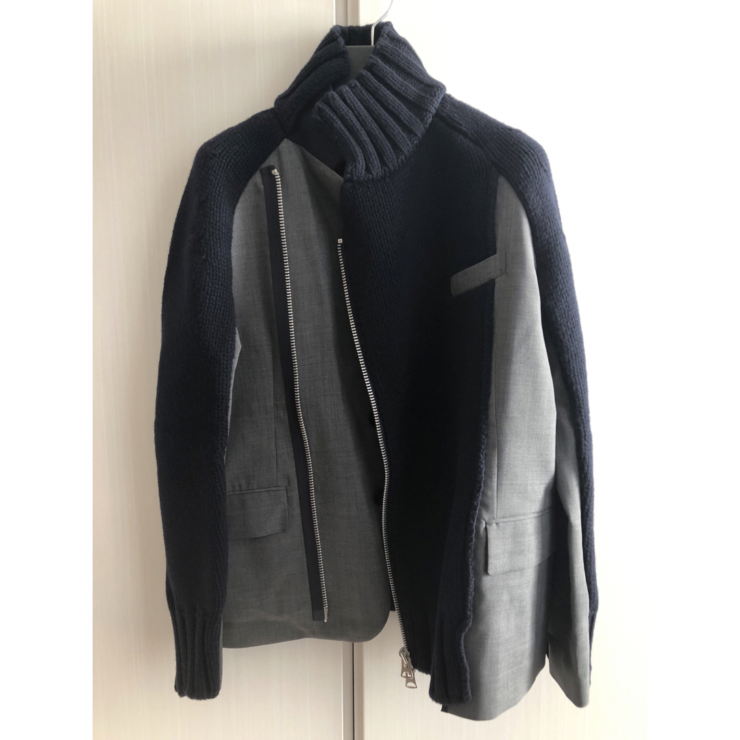 sacai(サカイ)のsacai ニット スーチング ドッキング メンズのトップス(ニット/セーター)の商品写真