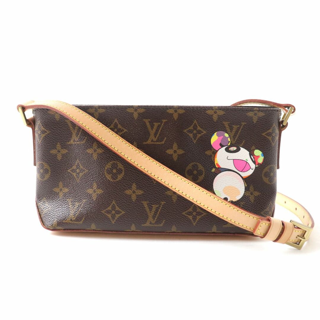 未使用品◎フランス製 LOUIS VUITTON ルイヴィトン M51241 レディース モノグラム パンダ トロター ショルダーバッグ 村上隆 茶 箱・袋付き