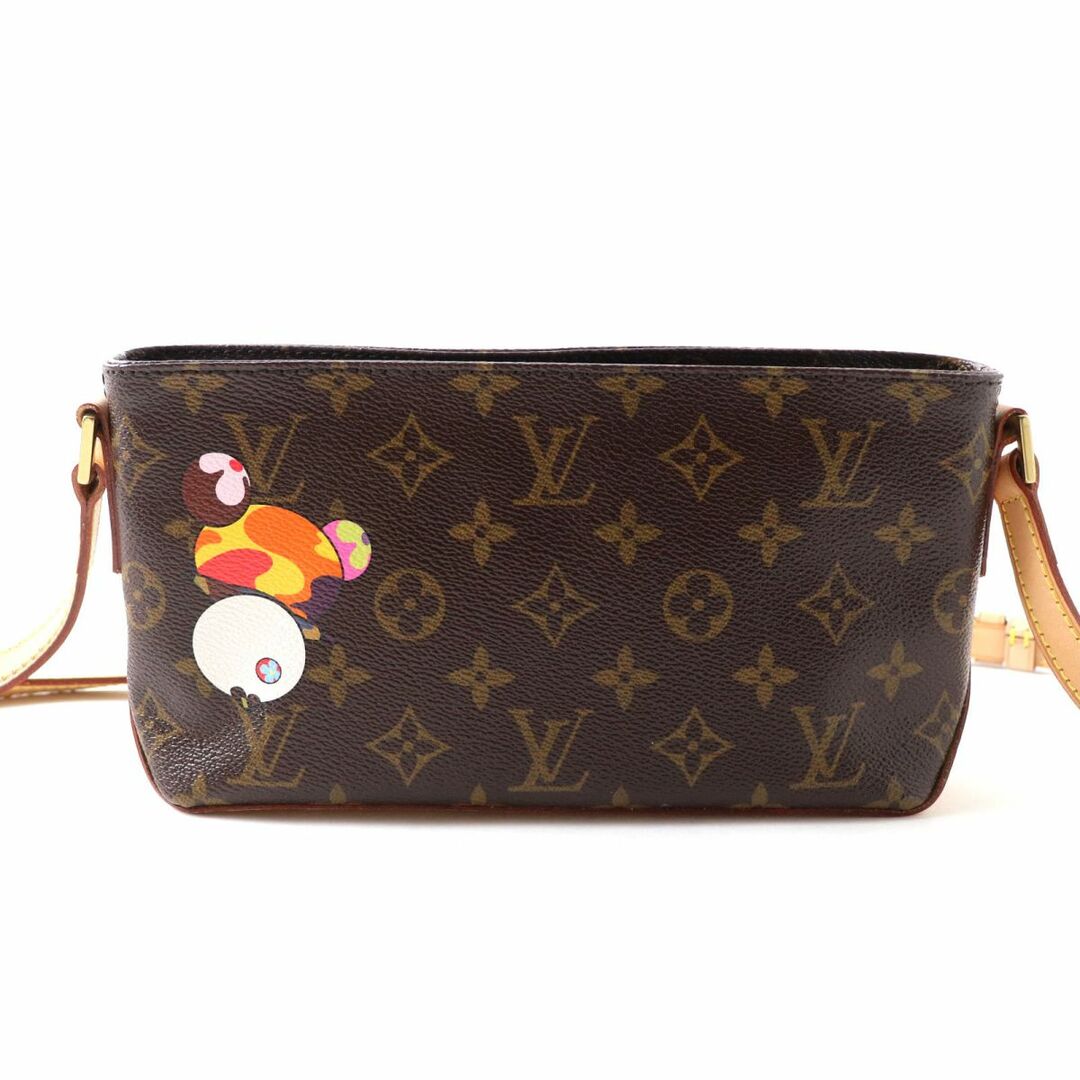 未使用品◎フランス製 LOUIS VUITTON ルイヴィトン M51241 レディース モノグラム パンダ トロター ショルダーバッグ 村上隆 茶 箱・袋付き