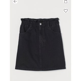 エイチアンドエム(H&M)のエイチアンドエム　黒デニムスカート(ひざ丈スカート)