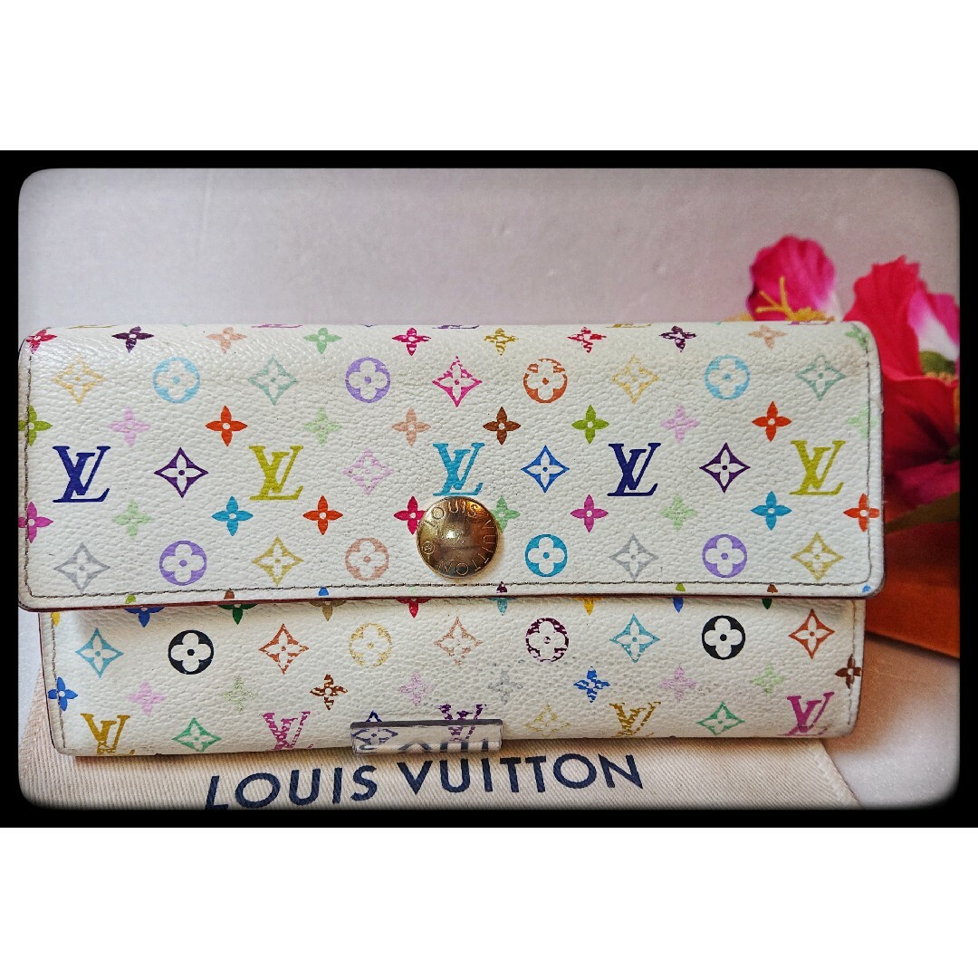 LOUIS VUITTON(ルイヴィトン)のルイヴィトン長財布 モノグラム マルチカラー白ルチカラー ポルトフォイユサラ レディースのファッション小物(財布)の商品写真