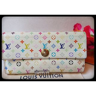 ルイヴィトン(LOUIS VUITTON)のルイヴィトン長財布 モノグラム マルチカラー白ルチカラー ポルトフォイユサラ(財布)