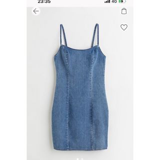 エイチアンドエム(H&M)のエイチアンドエム　デニムキャミワンピース(ミニワンピース)