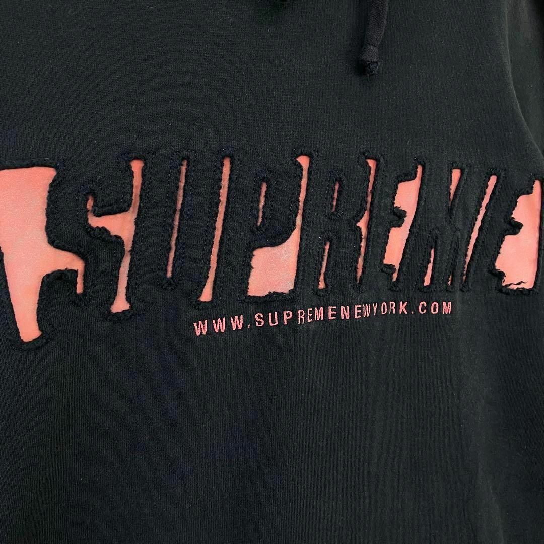 入試困難 supreme パーカー 3D ボックスロゴ リフレクター フーディ