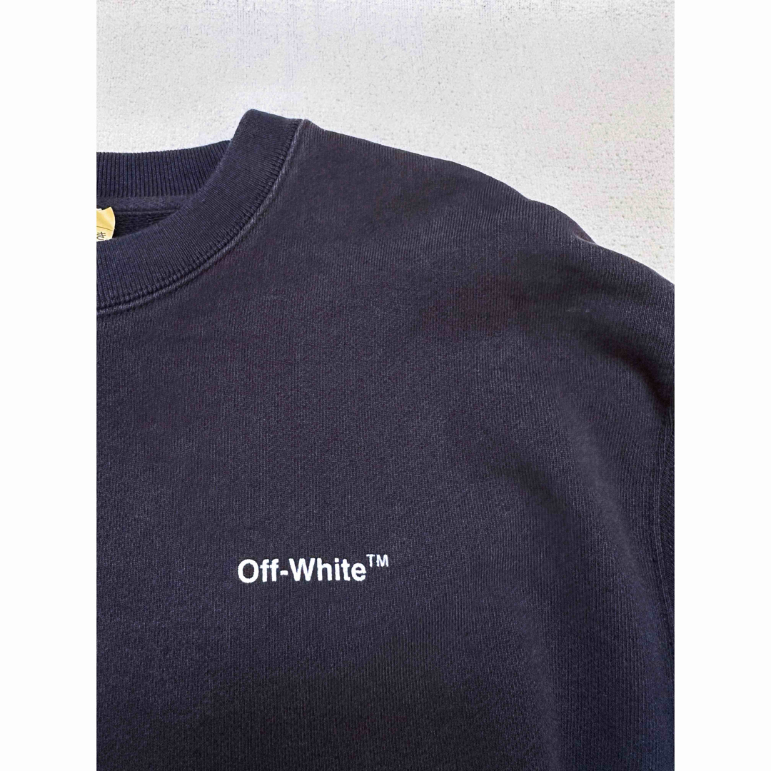 OFF WHITE  ウェーブアローロゴプリントスウェット　タグ付き　Ｌ