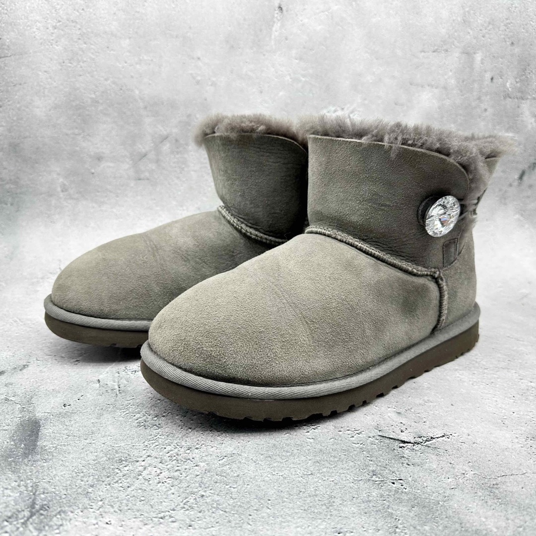 UGG シープスキン♡ブーツ♡スワロフスキー♡グレー♡24.0センチ