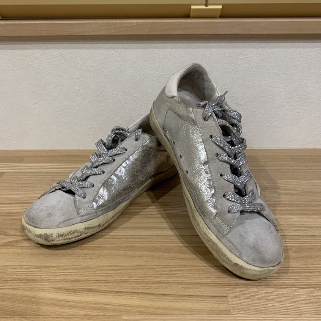 GOLDEN GOOSE シルバースニーカー36