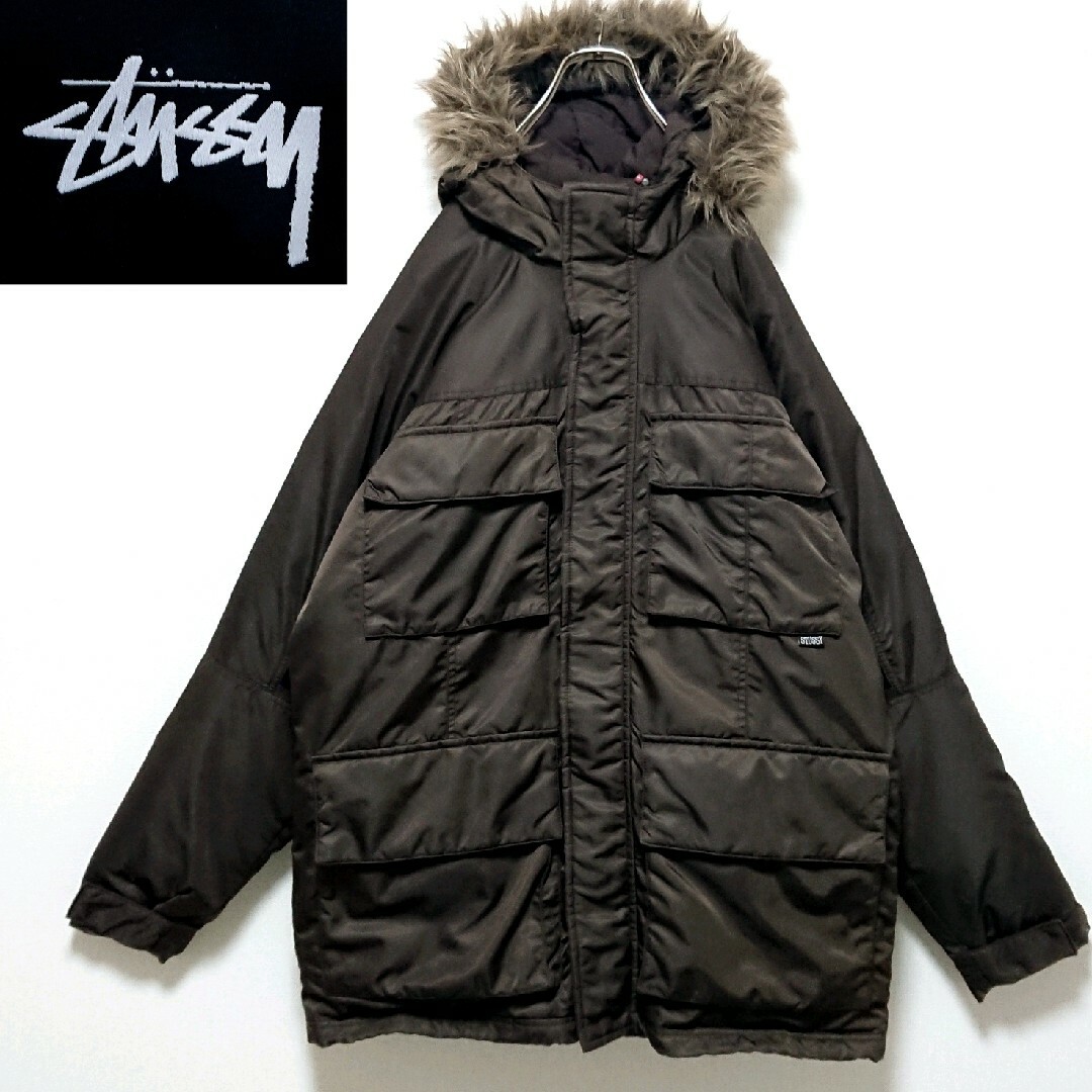 サイズLstussy パッチワークダウン　Lサイズ