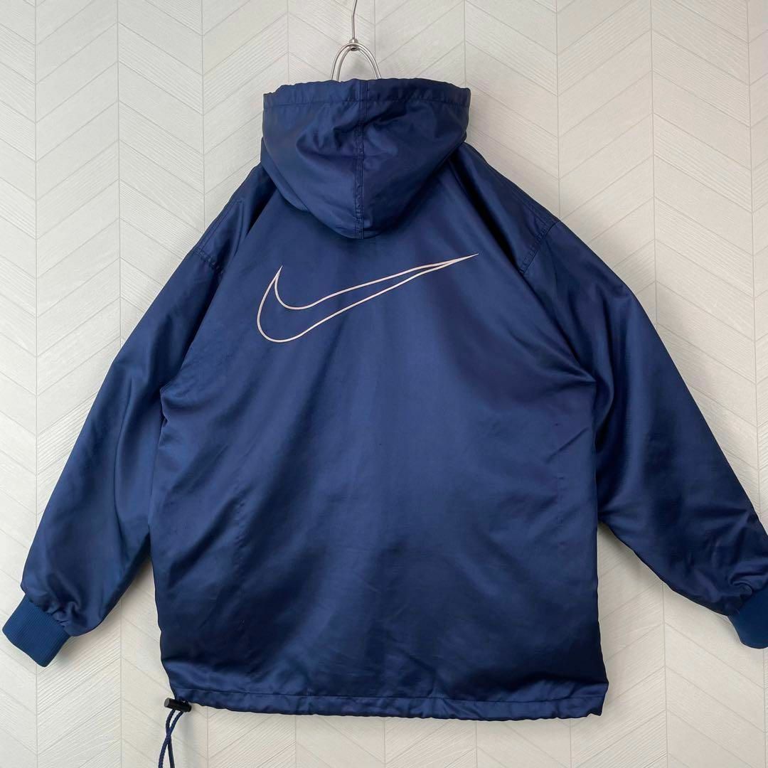 NIKE - 希少 90s NIKE ハーフジップ ナイロン プルオーバー フーディ