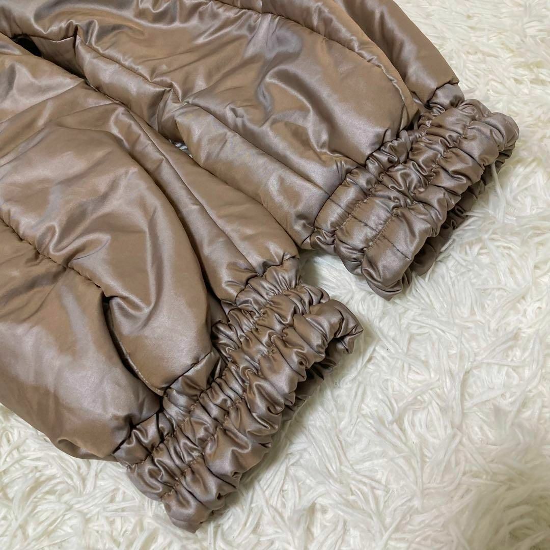 美品　レリアン　中綿ロングコート　大きいサイズ　15+　ベルト　光沢感