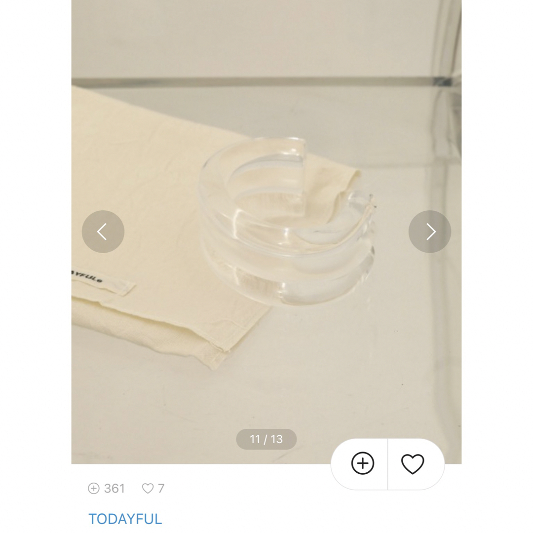 TODAYFUL(トゥデイフル)のボリュームクリアバングル TODAYFUL レディースのアクセサリー(ブレスレット/バングル)の商品写真