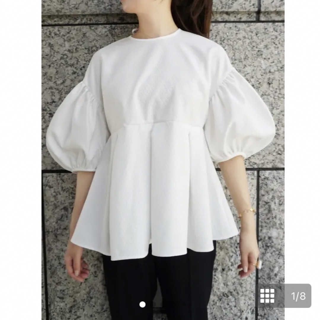 macaron blouse / white