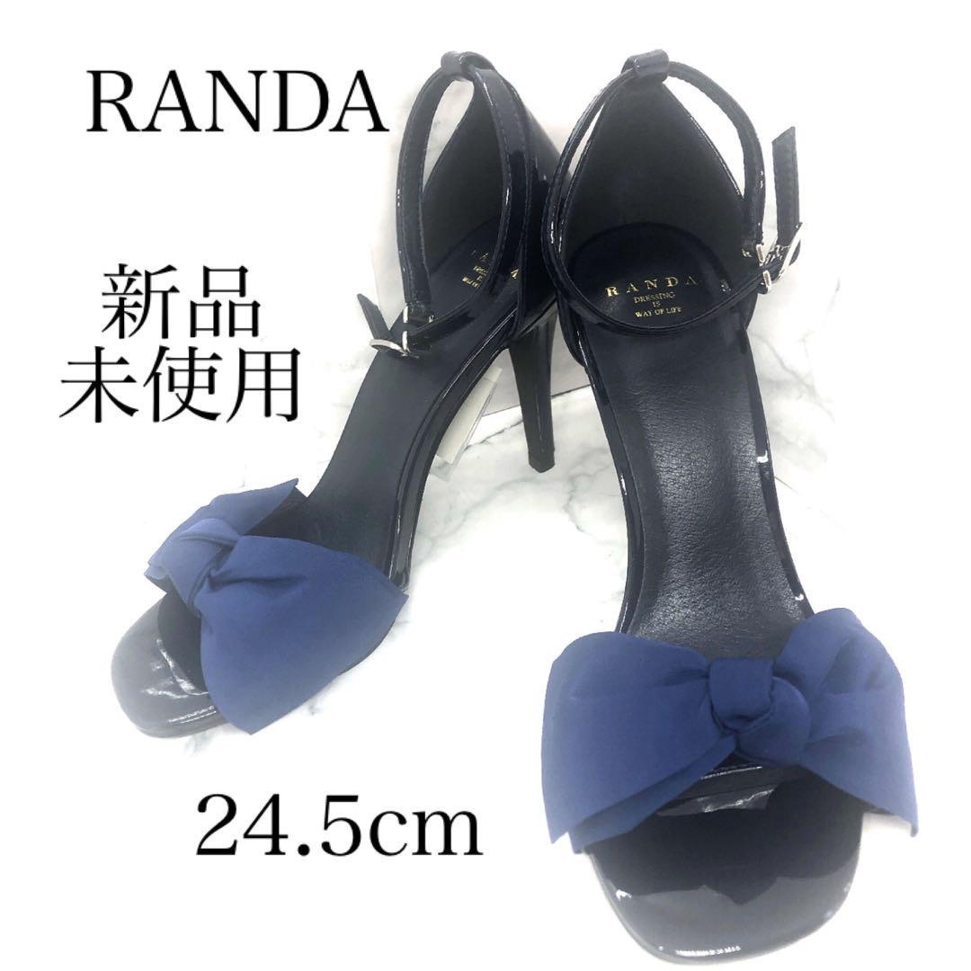 RANDA(ランダ)の［新品未使用］✨ランダ✨リボンハイヒール✨ブルー レディースの靴/シューズ(ハイヒール/パンプス)の商品写真