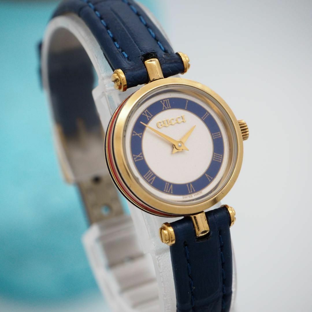 510 GUCCI グッチ時計 レディース腕時計 ブルー シェリーライン 希少 510 GUCCI グッチ時計 レディース腕時計 ブルー シェリーライン 希少