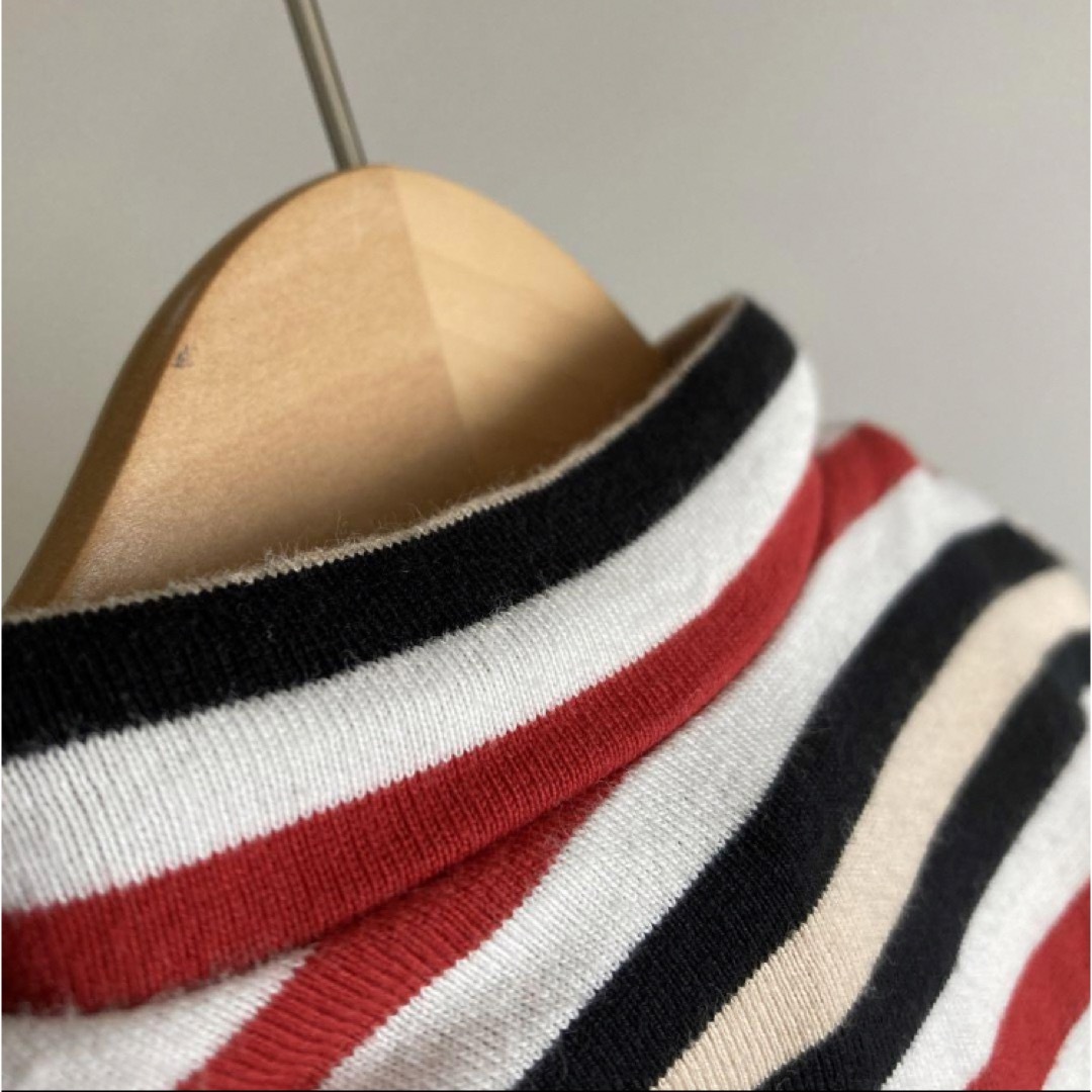 BURBERRY(バーバリー)のバーバリー　長袖　ハイネック　ボーダー　シャツ　120 秋　冬　セリーヌ　グッチ キッズ/ベビー/マタニティのキッズ服女の子用(90cm~)(Tシャツ/カットソー)の商品写真