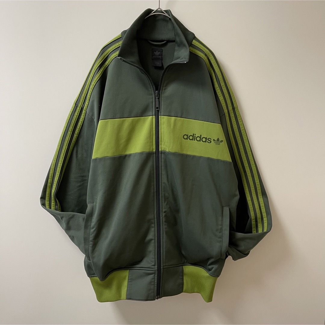 4XL希少美品90s】あのちゃんアディダス古着トラックジャケットBIGジャージ緑