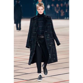 dior homme 17aw ステッチ　シャツ　黒　ブラック　赤　オーバー