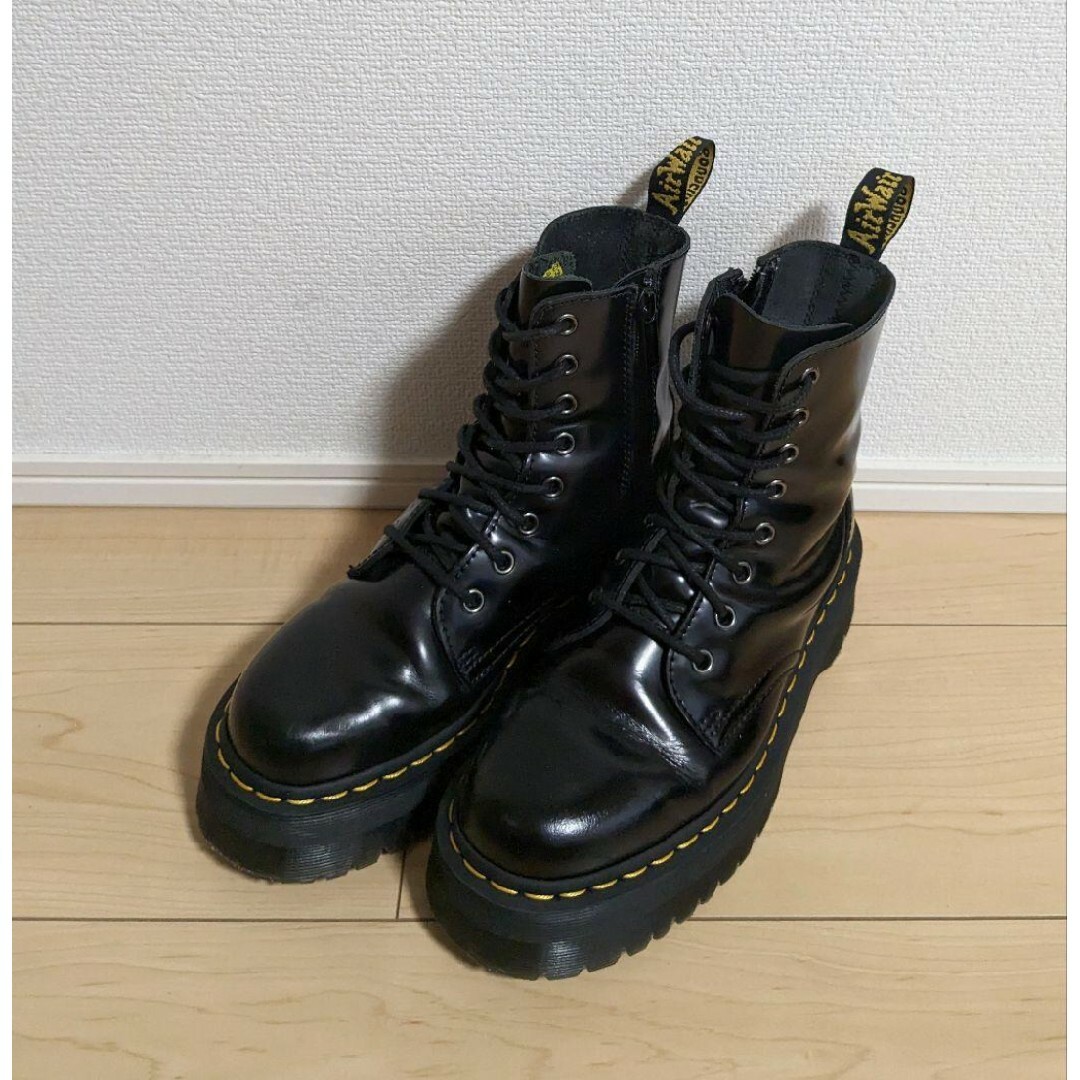 カラーブラック×イエロー黒×黄24 良品 Dr.Martens JADON 8ホールブーツ レースアップブーツ