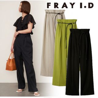 フレイアイディー(FRAY I.D)のFRAY I.D フレイアイディー　23SS コードベルト付きハイウエストパンツ(カジュアルパンツ)