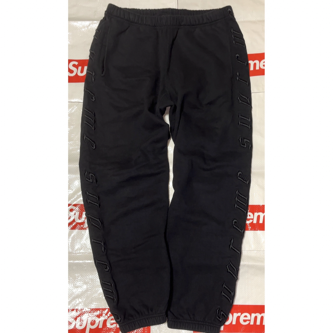 Supreme Raised Embroidery Sweat Pants S 1