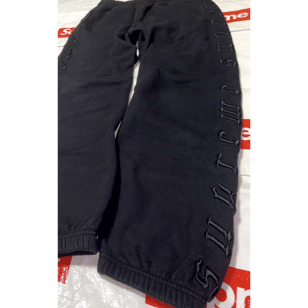 Supreme Raised Embroidery Sweat Pants S 2